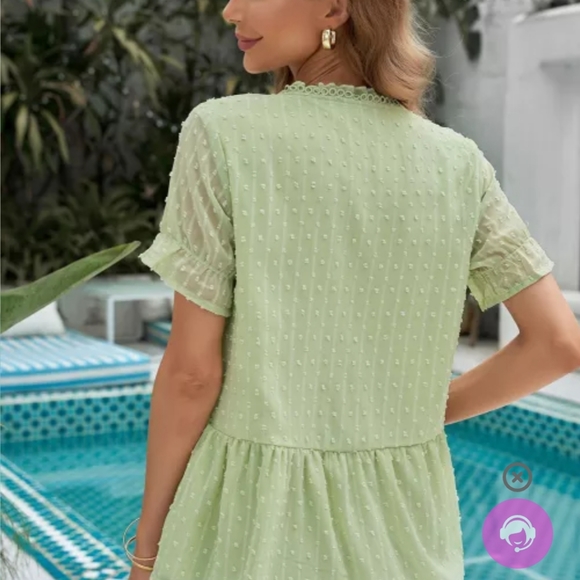 ♥️New boutique deep v swiss dot top - Picture 5 of 10